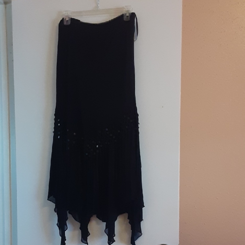 Rouge Helium Black Maxi Skirt
